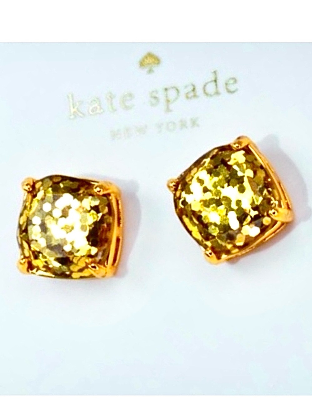 NWT kate spade
Gold Glitter
Squared Away Earrings - Picture 5 of 7